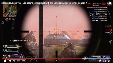 peekaboo, I see you - Long Range Headshot KILL - Longbow Apex Legends Season 4