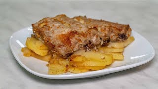 Ребра свиные в маринаде запекаем в духовке с картошкой Ребра свиные в маринаде запекаем в духовке с картошкой