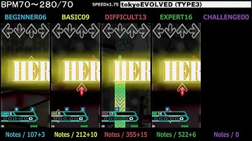 DDR / tokyoEVOLVED (TYPE3) - SINGLE (DanceDanceRevolution X3)