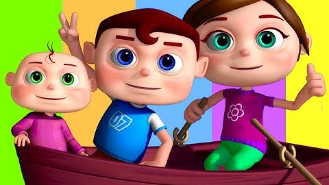 Row Row Row Your Boat | 3D Rhymes | Nursery Rhymes For Children