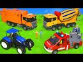 Escavadora, Caminhões de lixo e carros de policia, Carrinho de bombeiros, Trator - Toys for kids