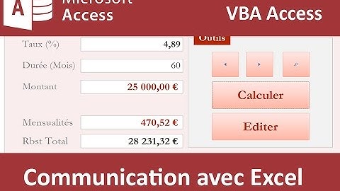 Communication entre Access et Excel par le code VBA