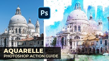 Aquarelle Watercolor Painting Photoshop Action Guide