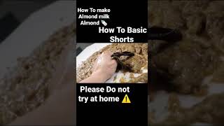 How To Make Almond Milk How To Basic How To Basic Shorts