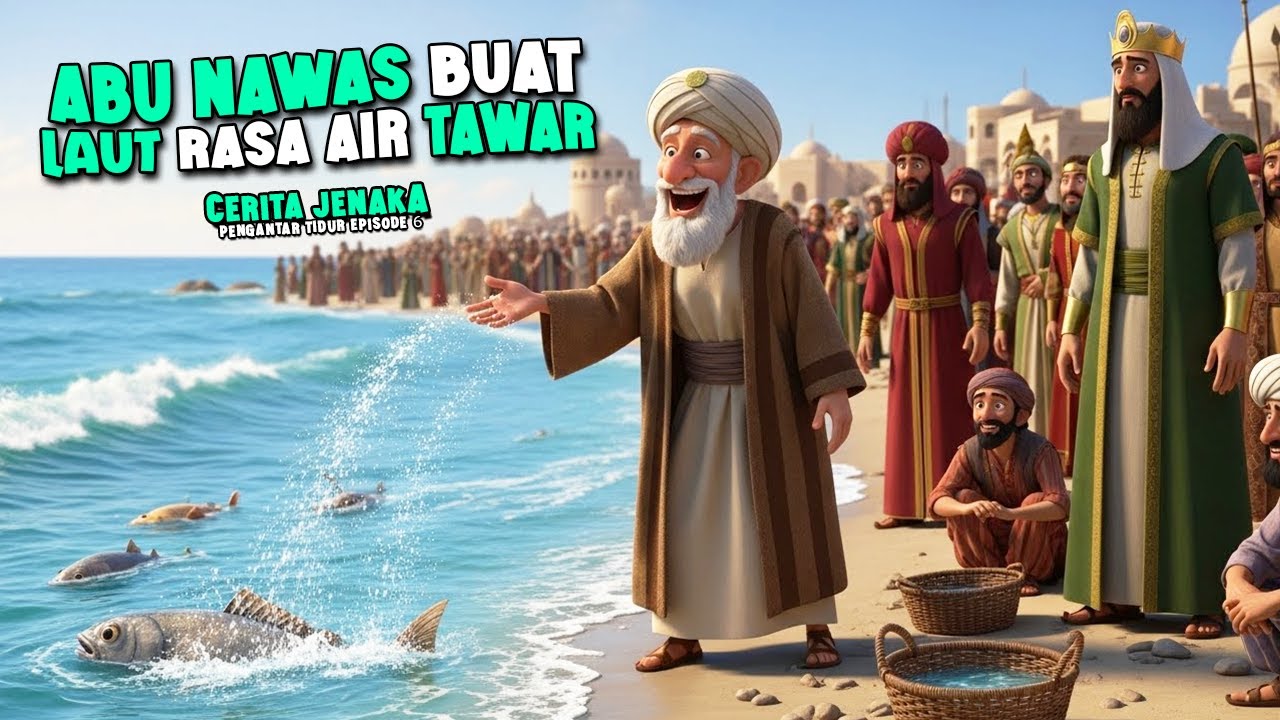 CARA ABU NAWAS BUAT AIR LAUT TAWAR! — CERITA JENAKA PENGANTAR TIDUR
