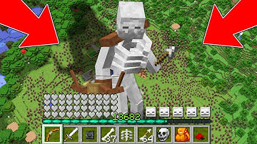 MINECRAFT GIANT SKELETON TITAN VS 1000000 NOOB VILLAGERS IN BATTLE