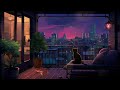 Lofi cat with beautiful stars  lofi chill night  chill beats to relaxstudy to