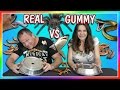 HORRIBLE REAL FOOD VS GUMMY FOOD CHALLENGE | PARENTS EDITION | We Are The Davises