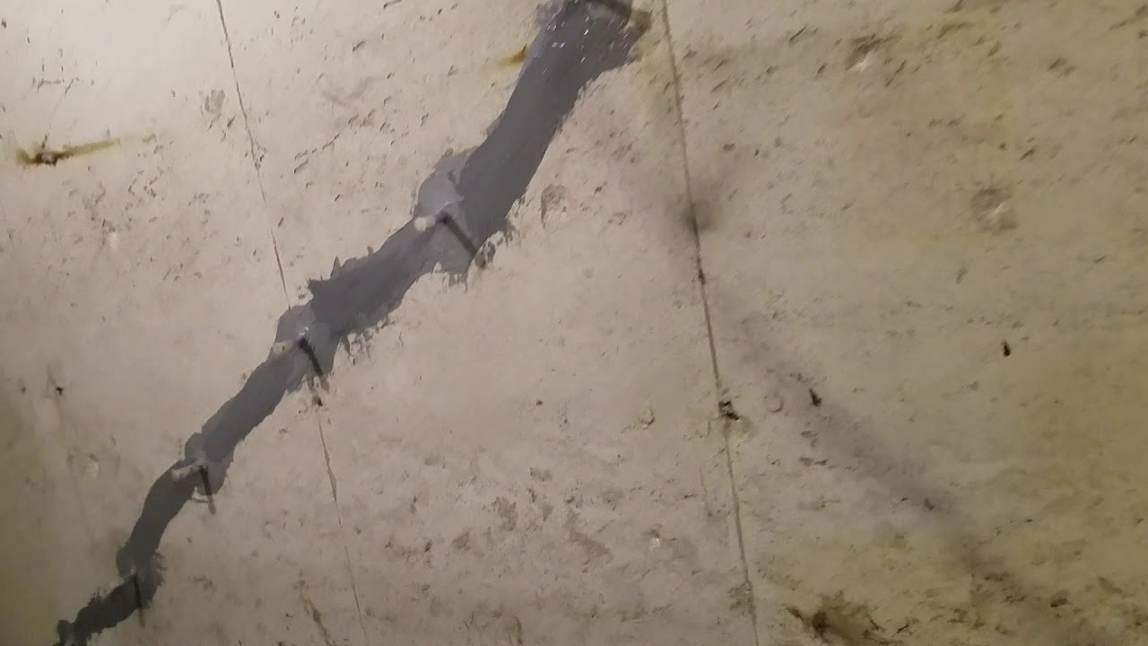 Cracked Basement Wall Repair Using Epoxy Injection - YouTube