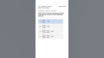 12th Math Stats Price Index Simple Aggregate Method