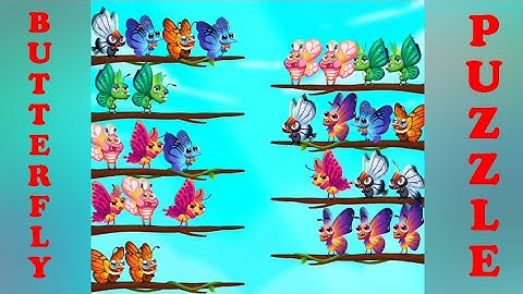 BUTTERFLU SORT ! SORT PUZZLE ALL LEVELS GAMEPPAY PART-1