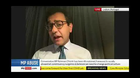 Rehman Chishti MP interviewed on Sky News on online hate