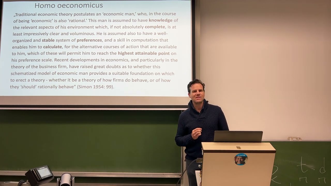 7) Wie handeln Menschen? (Vorlesung Wirtschaft und Gesellschaft, Prof. Schröder)