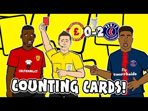 🔴POGBA RED CARD - Counting Cards!🔴 Man Utd vs PSG 0-2 Parody Song Goals Highlights