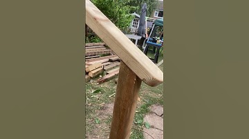 Making handrail for steps - hidden dowel it worked! ( Part 43 - decking construction)