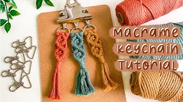 Macrame Keychain TUTORIAL#1 | DIY Keychain for beginners | Easy pattern STEP BY STEP  | WeaveyStudio