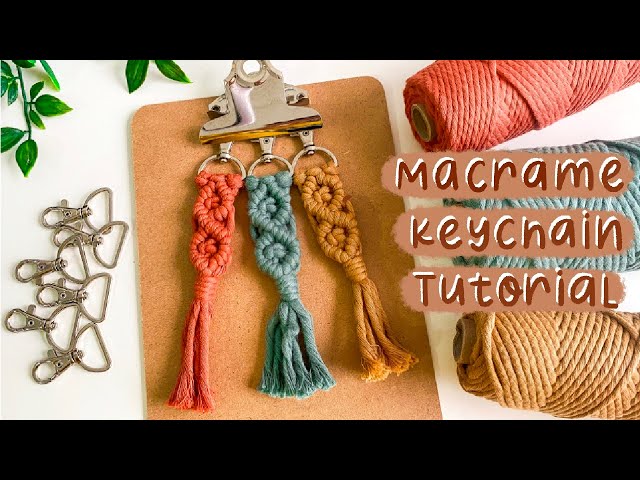 The Sew Silo DIY Macrame Keychain Kit Hunter Green