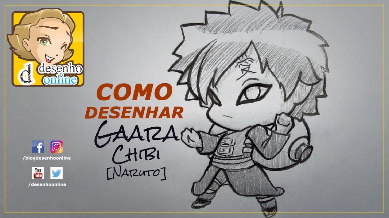 TUTORIAL COMO DESENHAR o NARUTO e HINATA CHIBI passo a passo 