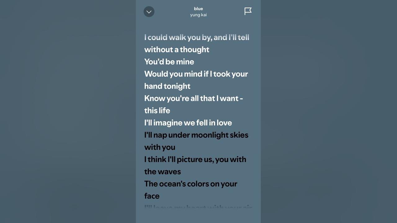 Blue - Yung kai (lyrics) #music #lyrics #song