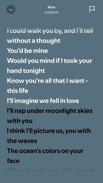 Blue - Yung kai (lyrics) #music #lyrics #song