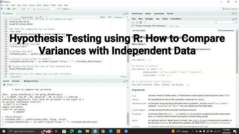 Hypothesis Testing in R: How to Compare Variances using Independent Data