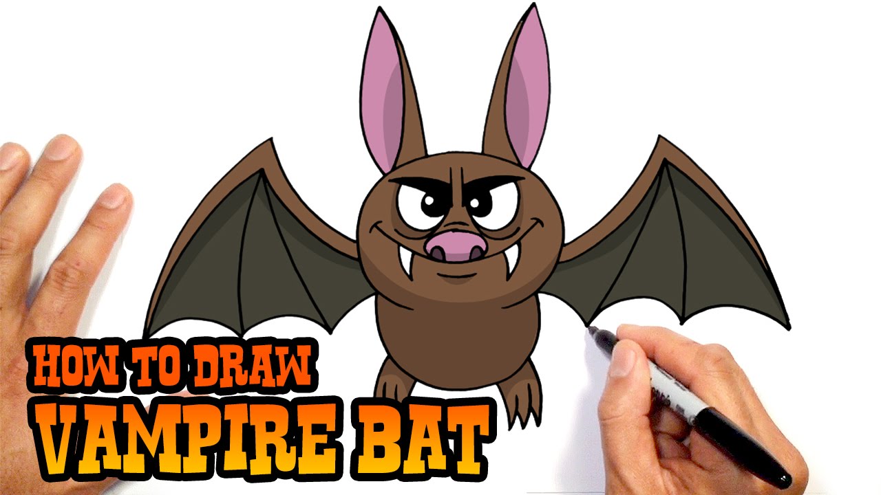 How to Draw Halloween Vampire Bat | Drawing Lesson - YouTube