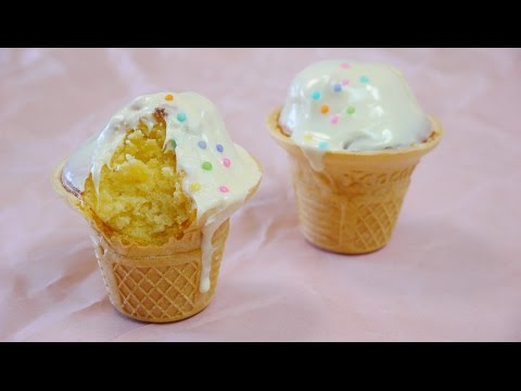 Melting Ice Cream Cupcakes  なんちゃって 溶けてる アイスクリーム カップケーキ