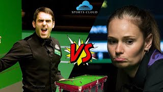 Ronnie Osullivan Vs Women Snooker World Champion Reanne Snooker Match Sports Cloud