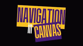 Course Navigation in Canvas