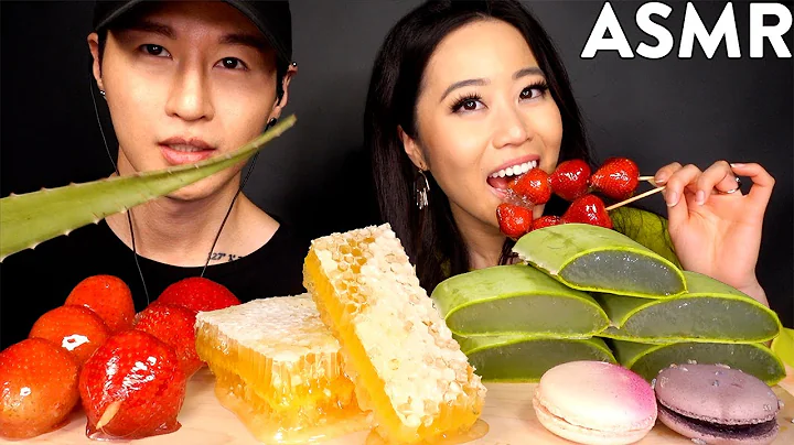 MOST POPULAR FOOD FOR ASMR with STEPHANIE SOO (Honeycomb, Aloe Vera, Tanghulu, Macarons)