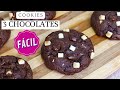 COOKIES  con 3 CHOCOLATES 🍪 | receta fácil. LaDulcepedia