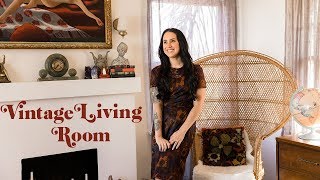 Eclectic & Elegant Vintage Living Room Tour  | Emily VallelyPertzborn's Vintage Apartment