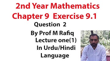 2nd Year Math || Ch 9 Lec 1  Exercise 9.1 Question no 2 FSc Math book 2 || conic section parabola