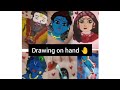 Drawing on hand short videos..🎀✨#drawing #art ##reverse #painting #support #shorts 