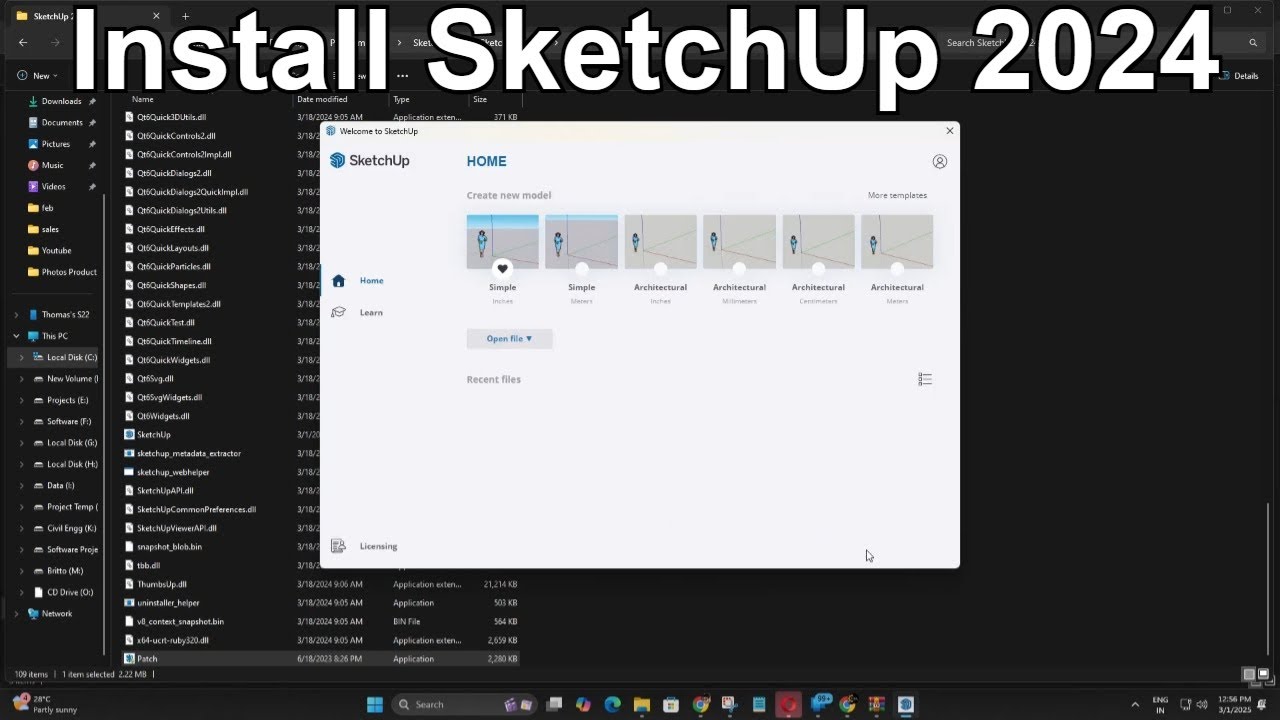 How to Install SketchUp 2024 in Windows 11 Full Step by Step Video ...