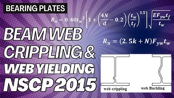 Steel Design ǀ NSCP 2015 ǀ Bearing Plates Part 4: Beam Web Crippling and Web Yielding