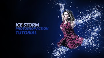 Ice Storm Photoshop Action tutorial