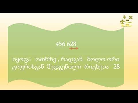 გაყოფადობის ნიშნები