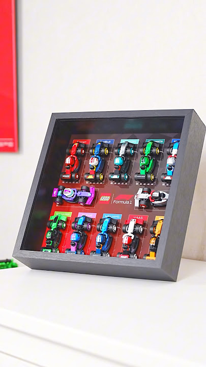 Lego showcase for F1 Collectible Race Cars minifig#legominifigures #lego #f1 #legodisplay