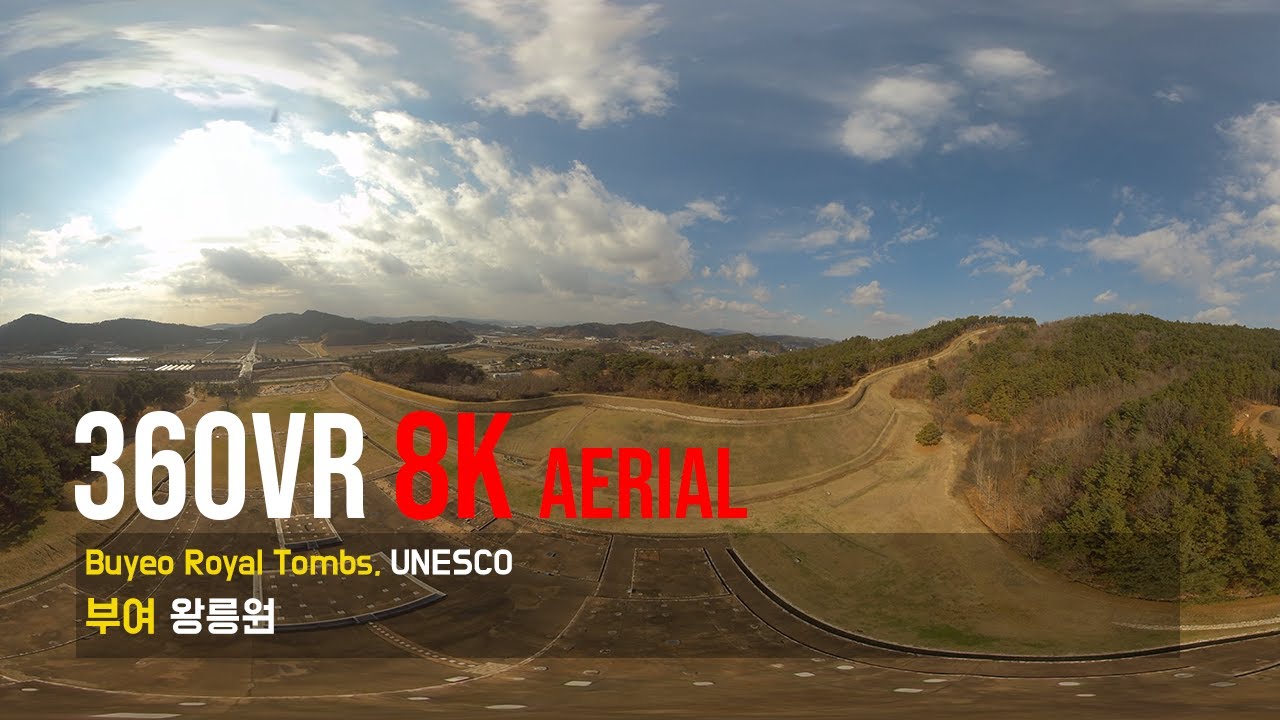 360VR [8K aerial] Buyeo Royal Tombs, UNESCO (부여 왕릉원 扶餘 王陵園)