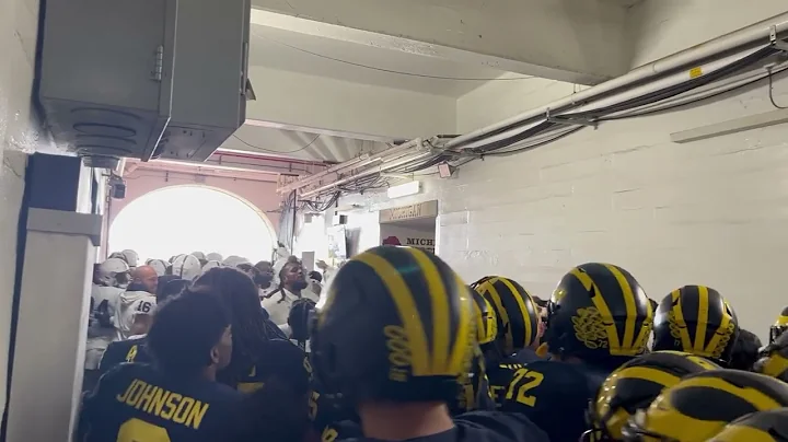 Michigan-Penn State get into halftime scuffle in Michigan Stadium tunnel