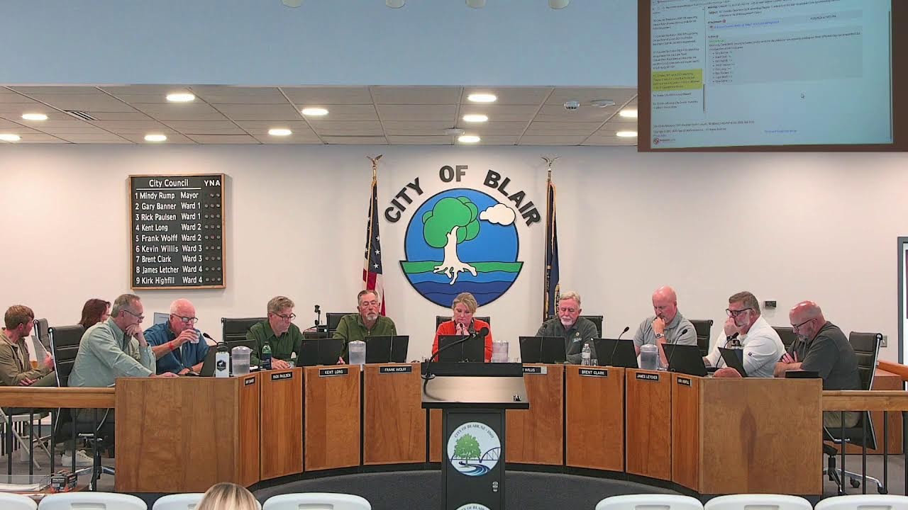 Blair City Council Meeting 10-13-26