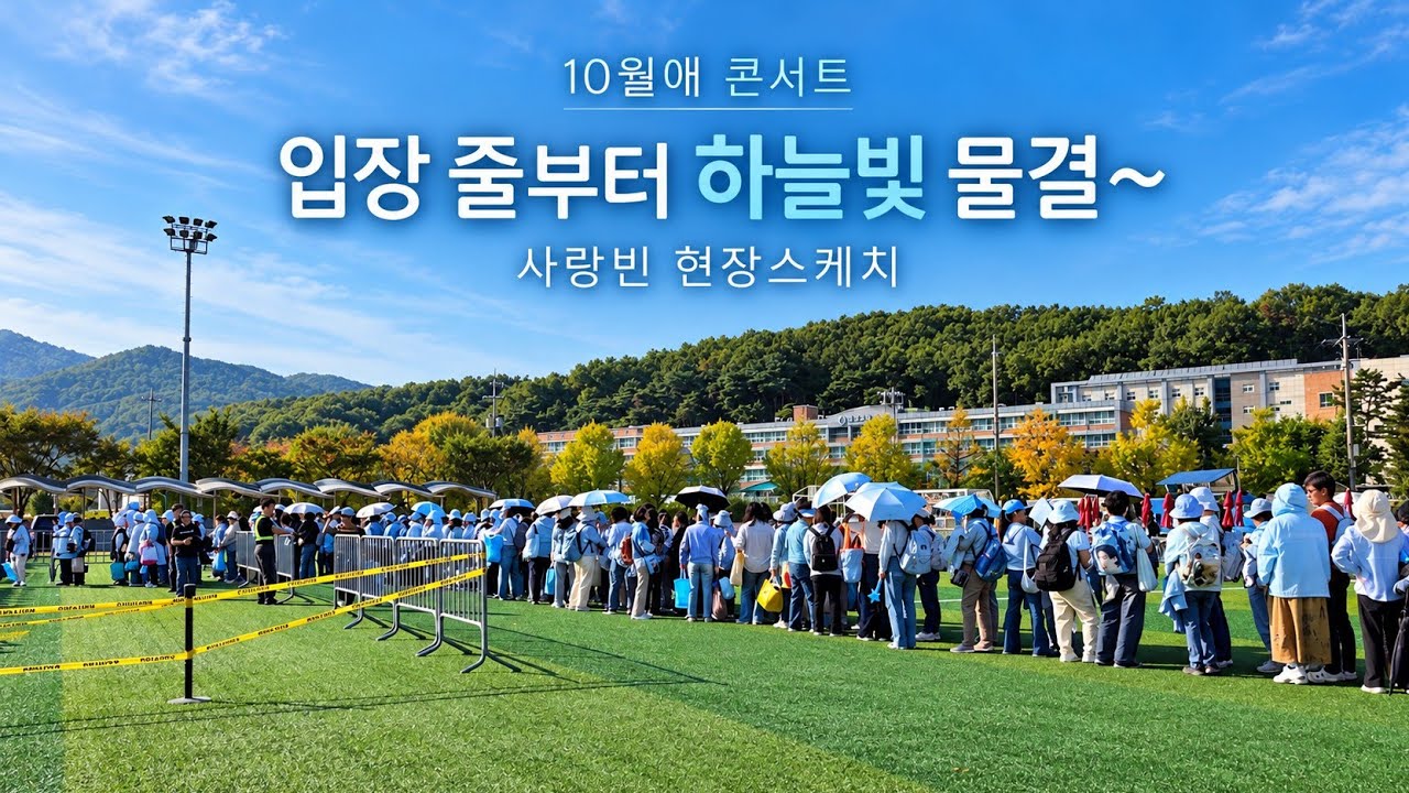 이 줄이 다 사랑빈이라고요? 가을 나들이 제대로네~줄은 길어도 김용빈 만날 10월애 사랑빈 입장 #김용빈 #사랑빈 #10월애콘 서트
