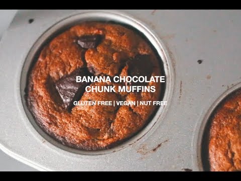 The Best Vegan & Gluten Free Banana Chocolate Chunk Muffins | Sugared Coconut