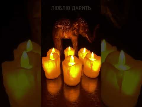 Светодиодные свечи Живое пламя большие 6 шт с эффектом колебания ...