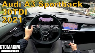 2021 Audi A3 Sportback 30TDI - POV TEST DRIVE Audi A3 Manual Gearbox