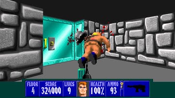 Wolfenstein 3D TC for ZDoom - E1L4 - All Secrets - I Am a Death Incarnate