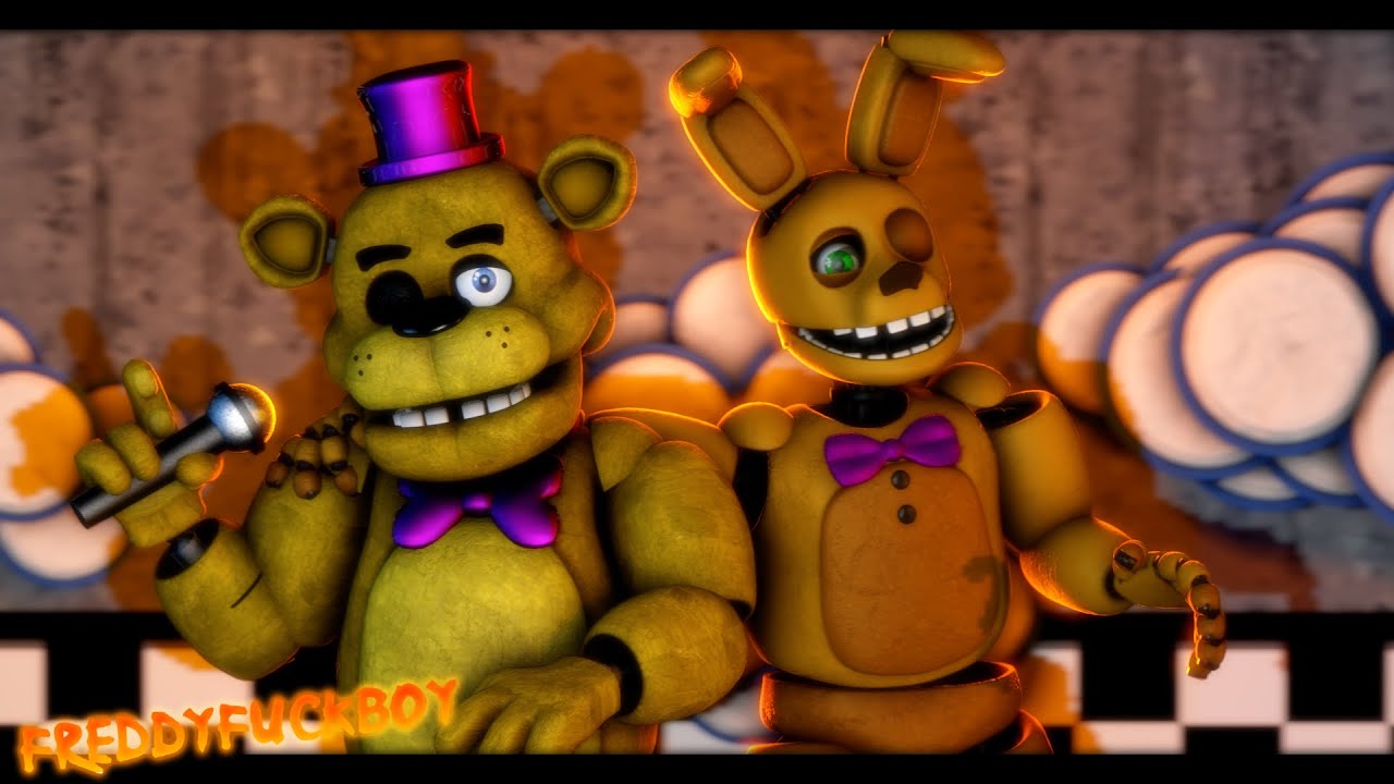 Fredbear and Spring Bonnie redraw by BlueLemonade99 on Newgrounds