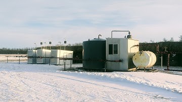 Bitcoin mining on a stranded natural gas well.