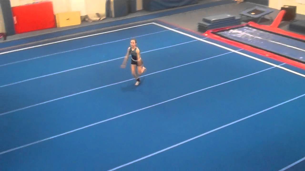 Katie Level 6 FLoor Routine during practice at Tumble with Denise - YouTube